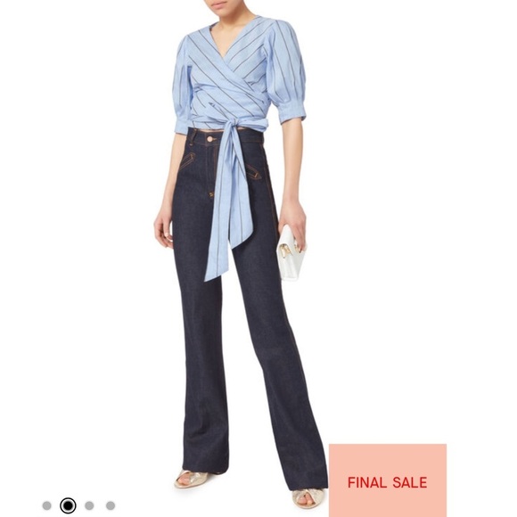 INTERMIX wrap blouse size large - Picture 3 of 9